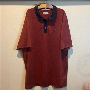 KJUS Comfort Golf Polo Red with Navy Collar size XLarge